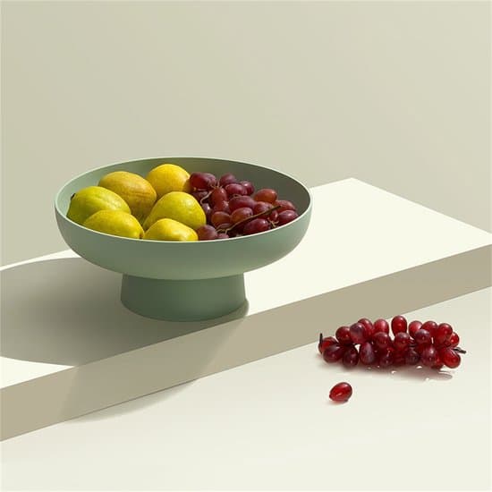Fruktskål - Multifunksjonell snackhylle - Passer for stue, benkeplate - Dekorativt stativ for dessertbord - Grønn