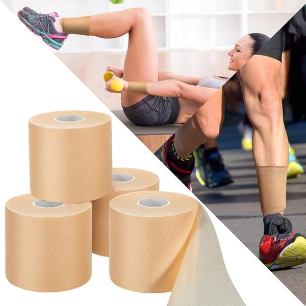 4-delat förpackning med förlindade pannband (storlek 120) med skumfoder (beige)
