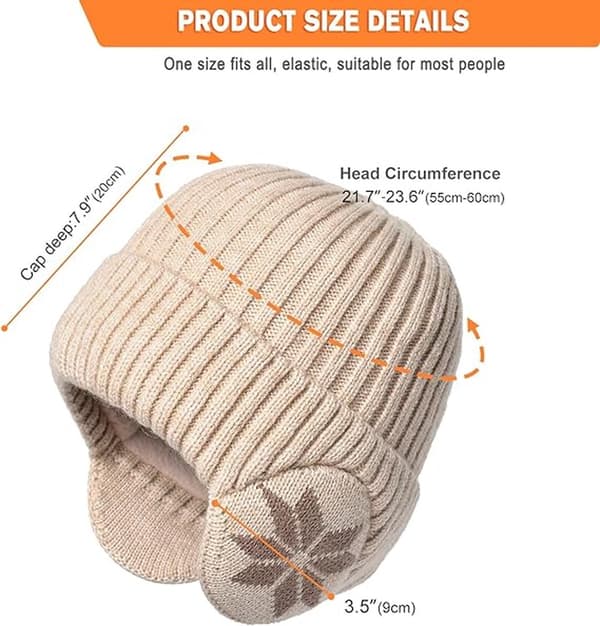 ING Varm Lue - Elastisk Fortykket Varm Lue - Beige