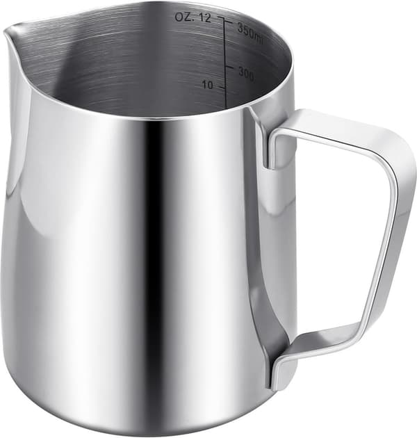 Melkeskummer - med størrelsesmarkeringer - rustfritt stål - 350 ml