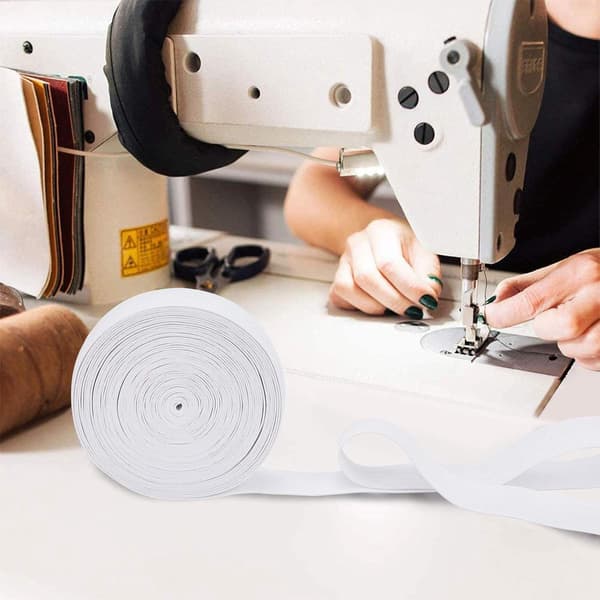 Elastisk 25mm Platt Flätad Midjeband Svart Elastiskt Band 5 Meter Robust Directoire Kläder Hobbyhantverk Sömnad Elastisk Halkfri Silikon För
