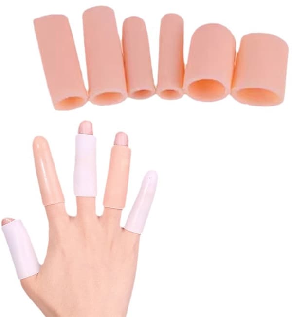 20 fingerspidsbeskyttere - fingerærmer - 16 lyserøde, 4 hvide