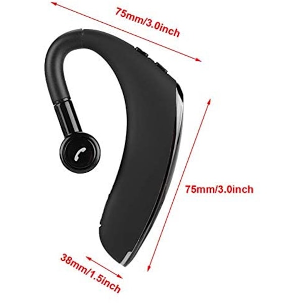 Bluetooth Headset, Trådløs, 22 Timers Taletid, Mikrofon