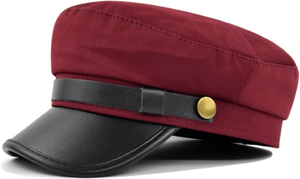 ING Unisex kjørehette, klassisk retrohette, damehatt, teaterhette, beret - svart