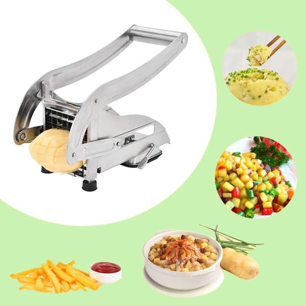 Pommes frites-kutter - Potetkutter - Pommes frites-kutter - Pommes frites-kutter i rustfritt stål - Med 12 mm og 9 mm blader