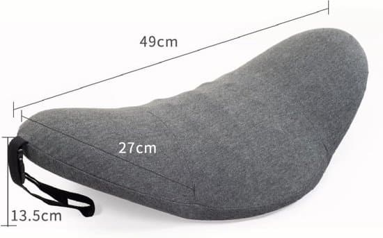 ING Selkätukityyny - Ergonominen memory foam -lannerangatuki – 49×27×13,5 cm – Tummanharmaa