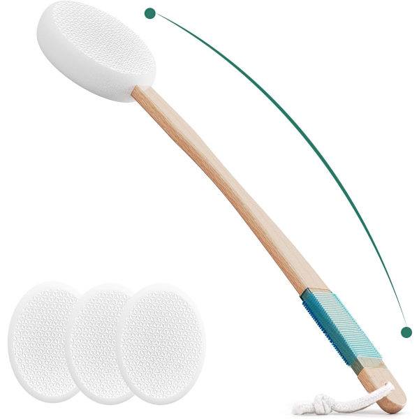 Spray - inkluderer 4 erstatningsputer - 43 cm buet håndtak - hvit