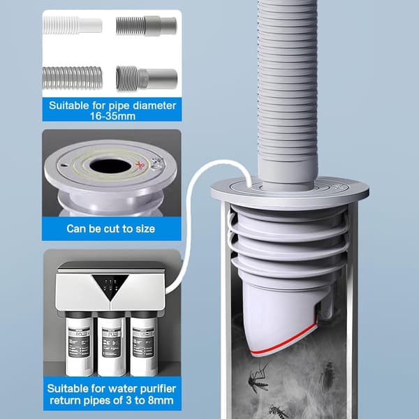 ING Universal Dräneringskit 45-50mm - Golvbrunnsdeodorant (2 stycken)