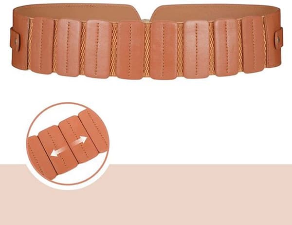 ING Damebælte - Elastisk Bredt Hoftebælte - 6 cm Bredt, Taljeomkreds 70-83 cm