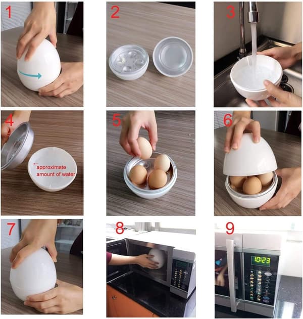 ING Eggkoker - Elektrisk Eggkoker - Flere Egg - Energibesparende Eggkoker -