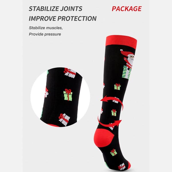 Kompresjonsstrømper for løping 4 par Kompresjonsstrømper Støttestrømper Flystrømper Maskinvaskbare og menn Nylon Størrelse 38-41 (L / XL)