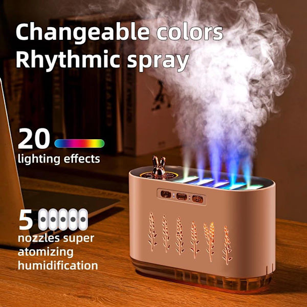 ING Stemmestyret luftfugter, lydløs aroma diffuser til soveværelset med forstøver