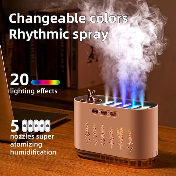 ING Stemmestyrt luftfukter, stillegående aroma diffuser med sprayer for soverom
