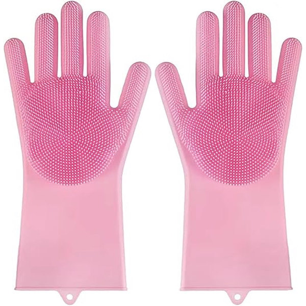 1 par rengöringshandskar - diskhandskar - rosa