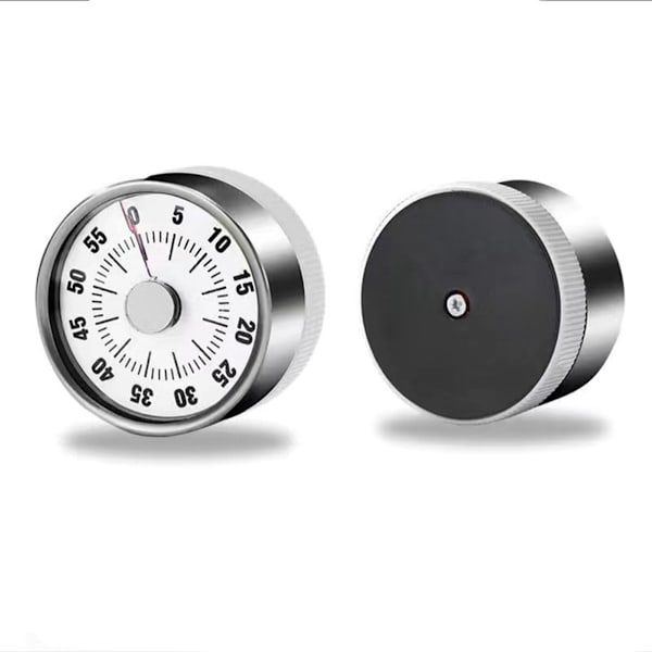 ING Timer, Rustfrit Stål, Visuel Timer, Mekanisk Timer, Nedtællingspåmindelse, Timer, Stopur, Magnetisk, Egnet, Skole, Timere