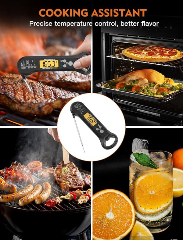 ING BBQ Tilbehør Termometer, Kødtermometer, Madlavningstermometer, Et must-have for enhver BBQ-elsker!
