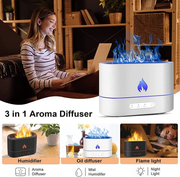 ING Aroma diffuser, BPA-fri, aromaterapi, luftfugter, ultra-stille ultralydsfugter, aromaterapi