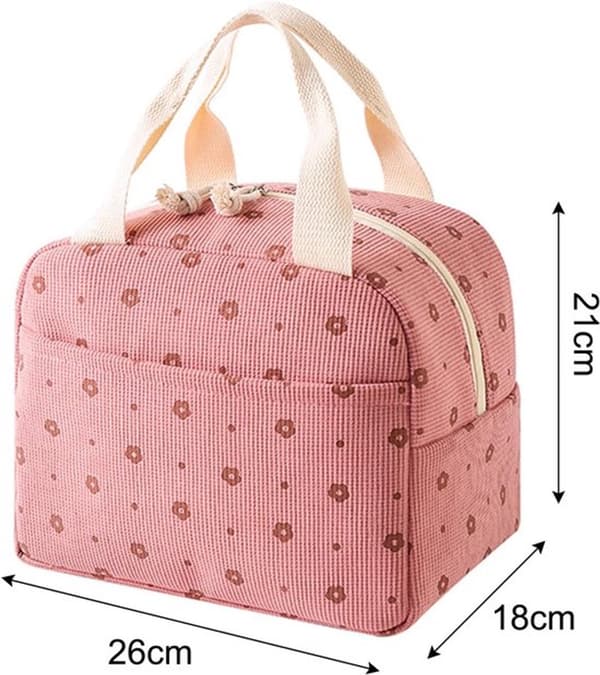 Køletaske - Isoleret madtaske til kvinder - Pink køletaske