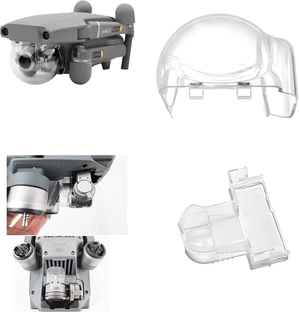Passer for DJI Mavic Pro transparent gimbaldeksel, klipplås og tilbehør til bæreveske