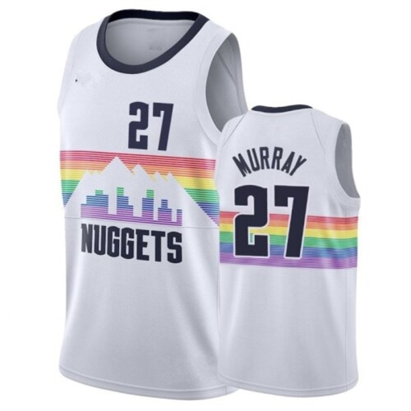 Baskettröja för herrar JOKIC 15# URRAY 27# PORTER JR. 1# vuxen ode Top tee Sport T-shirts V white #27 M