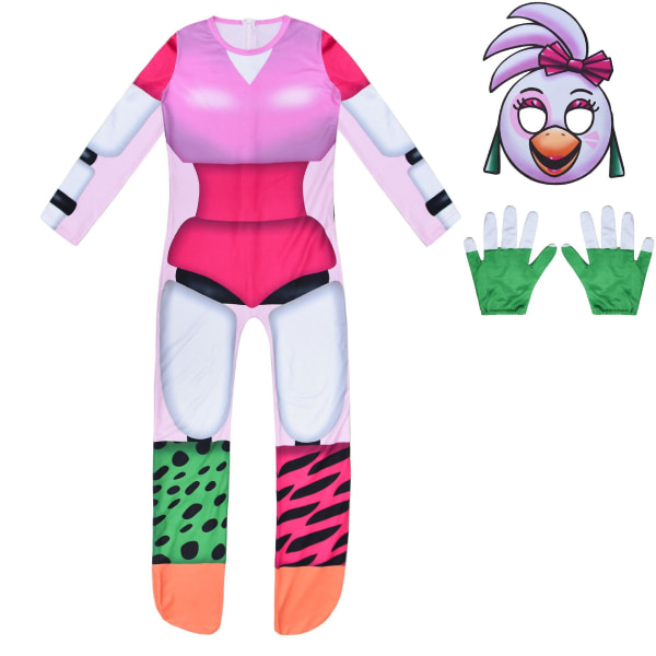 Five Bear Bonnie Bear Costume Game Fnaf Foxy Chica Bonnie Freddy Cosplay Kostymer Fancy Nightmare Halloween kostyme for barn V 185 130(7Y)
