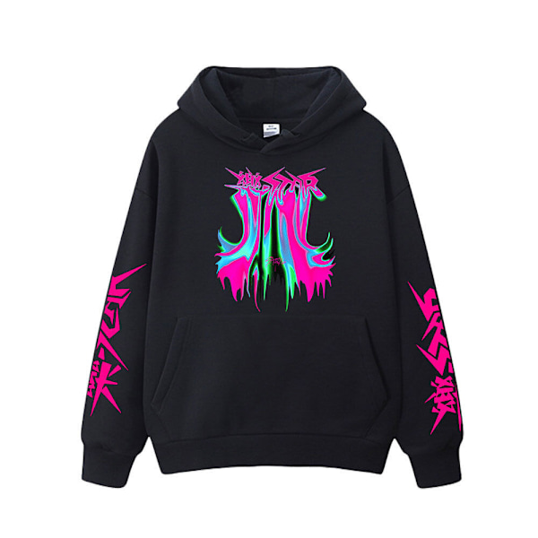 Stray Kids Rock Star Album Hoodie Dame og Herre Langærmet Topper Fans Hoodie Gave Svart 6 Svart V Black XL