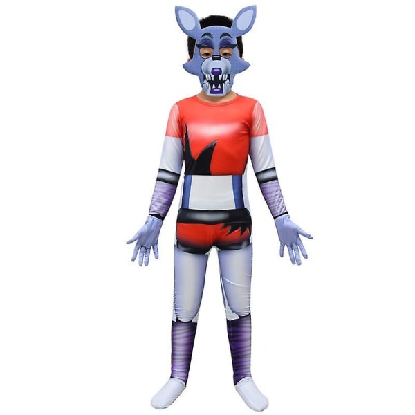 Fem bjørner Bonnie bjørnekostyme spill Fnaf Foxy Chica Bonnie Freddy Cosplay kostymer Fancy Nightmare Halloween kostyme for barn V 142 160(11-12Y)