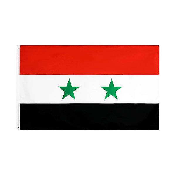Syriens flag, 90x150cm, tre stjerner b b 90 x 150cm