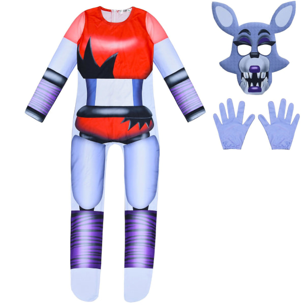Five Bear Bonnie Bear Costume Game Fnaf Foxy Chica Bonnie Freddy Cosplay Kostymer Fancy Nightmare Halloween kostyme for barn V 188 120(5-6Y)