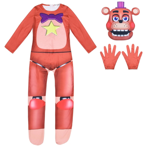Five Bear Bonnie Bear Costume Game Fnaf Foxy Chica Bonnie Freddy Cosplay Kostymer Fancy Nightmare Halloween kostyme for barn V 186 150(10Y)