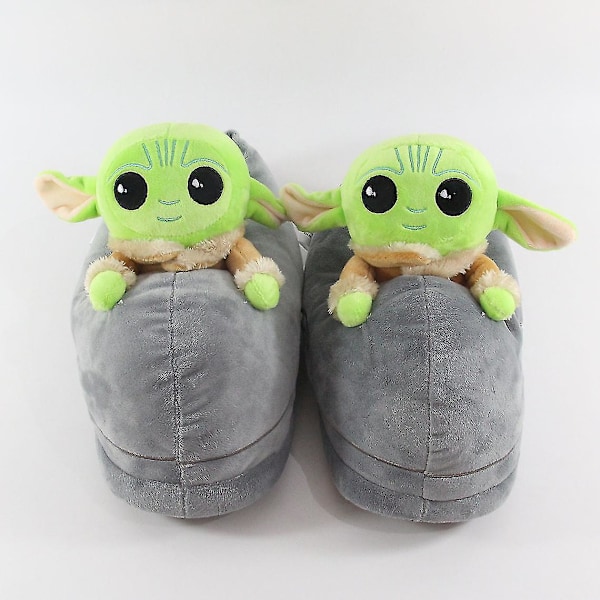 Unisex Vuxna Wars Grogu Tofflor Inomhus Stoppade Plyschskor Eu35-42 Bxz