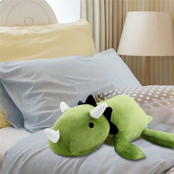 Dinosaur plys bamse vægtet plys legetøj kastepude green 45cm