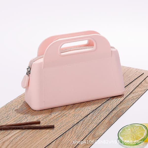 Multifunksjonell vanntett silikonveske Pink