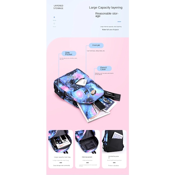 Harry Potter Student Rygsæk F-stil Lightning Blue V