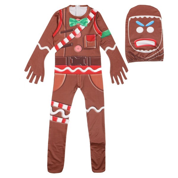 Cosplay-spel Fortnite Gingerbread Man Skin zy multicolor L