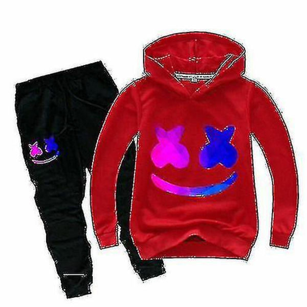 Boys Dj Kids Set Gift Age Hot Barn T-shirt Marshmello Music Boy Marshmello Dj Music Kids T-shirt Barn Sportswear Set Gift Age9-14 Hot V Red Z Red 140cm