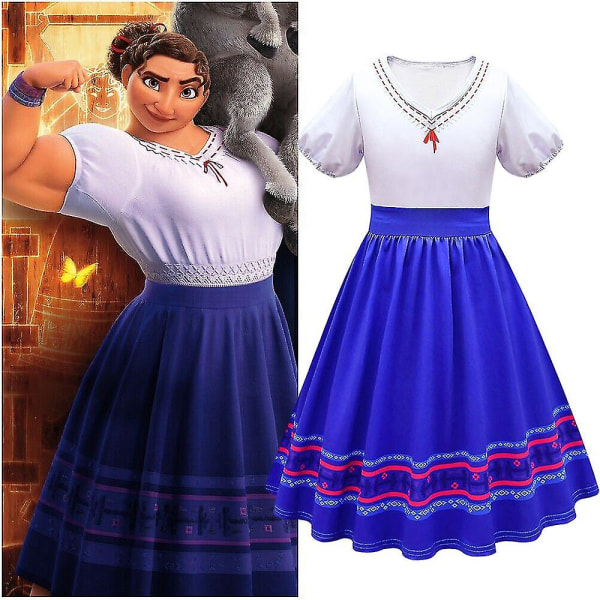 Piger Encanto Luisa Cosplay Kostume Fancy Dress Up Fest 9-10 Years