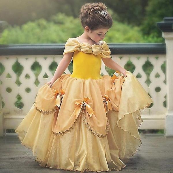 Perfekt cosplay prinsessdräkt för flickor Barn Halloween Carnival Party Fancy Dress Up Barnkläder Jul Fancy Dress Up - Perfet V 16 6T 130