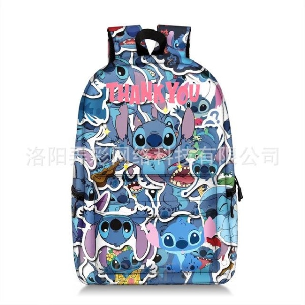 Lilo ja Stitch -piirroshahmoinen söpö tyttöjen koululaukku, lasten alakouluun sopiva reppu, laukku, lasten kirjakassi, prinsessakoululaukku - täydellinen lahja style 6