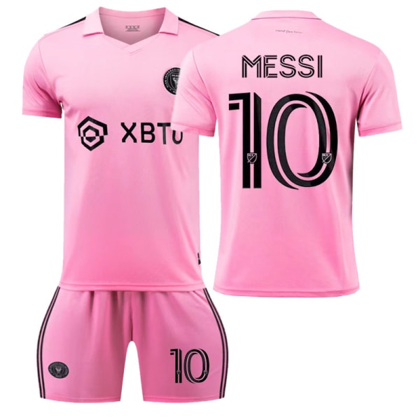 Messi NO.10 Miami International Hemmetröja Rosa fotbollströja Set Z Kids 16