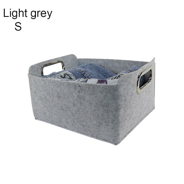 Filt Förvaring Korg Kläder Organizer Diverse Container Light grey Light grey S