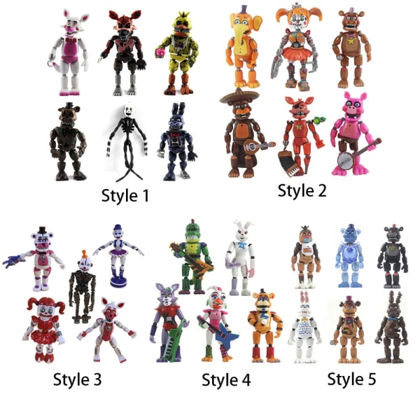FNAF Toys Action Figurer STIL 4 Style 4
