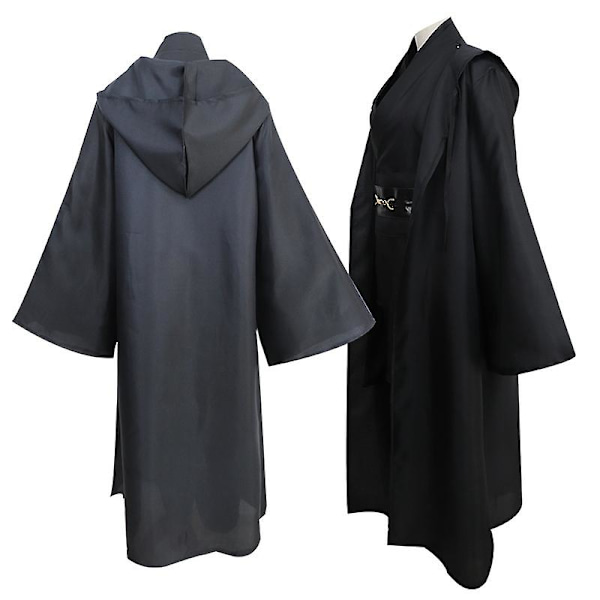 Pluskoko Star Wars Jedi -asut - Anakin Replica miehille ja naisille | Cosplay-juhla-asu | Elokuvateemaiset vaatteet Black Set 40