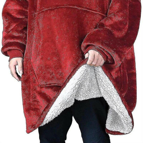 Oversized hettegenser filt hettegenser Ultra Comfy Sherpa Fleece kjempe sweatshirt for voksen/a