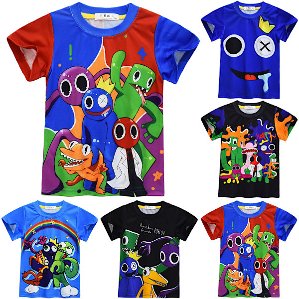 Roblox Rainbow Friends T-paita Lastenpuku Rainbow Cosplay Top zy y E