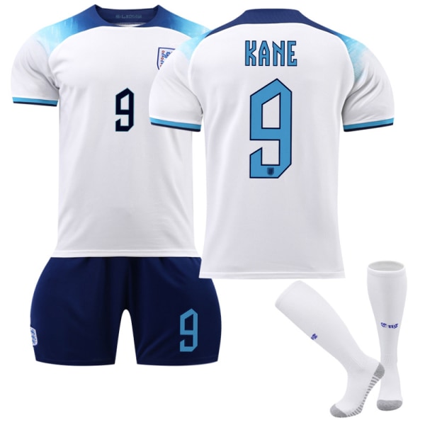 England tröja 22/23 Hemma nr 9 Kane Fotbollssats V Set With Socks XL(180-185)
