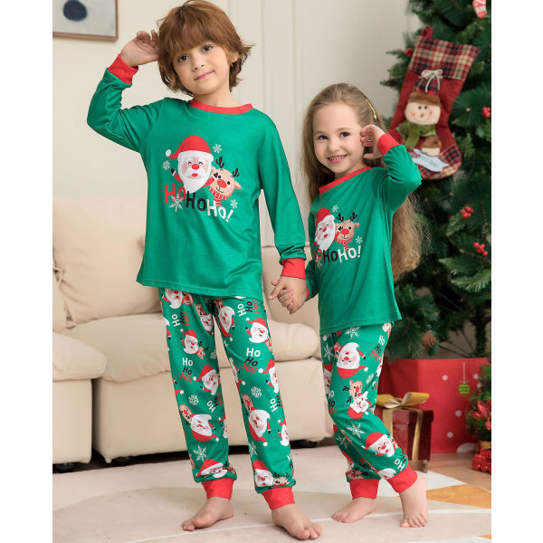 Ny familj Matchande julpyjamas Vuxen Barn Blå Pjs Xmas Nattkläder Pyjamas y kid2-3y