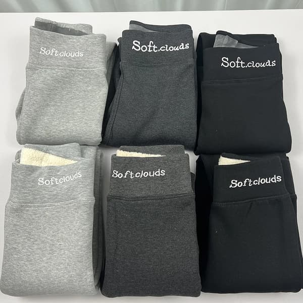 Vinter kvinders Thicken Lambwool Leggings Fleeceforet V light gray lambeool double extra large