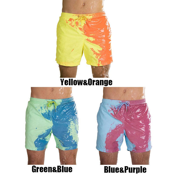 Badbyxor Beach Pant färgskiftande shorts yellow&orange Z yellow&orange XL