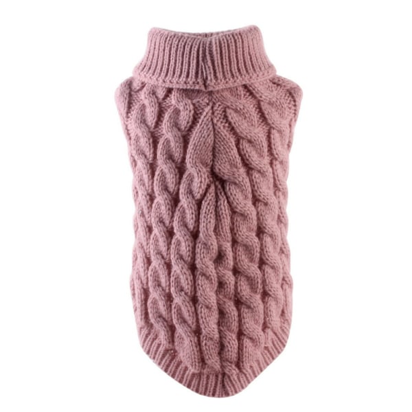 Shulemin Pet Liten Hund Katt Chihuahua Höst Vinter Tröja Stickad Kläder Blus Outfit,Skin Rosa M V skinpink xl